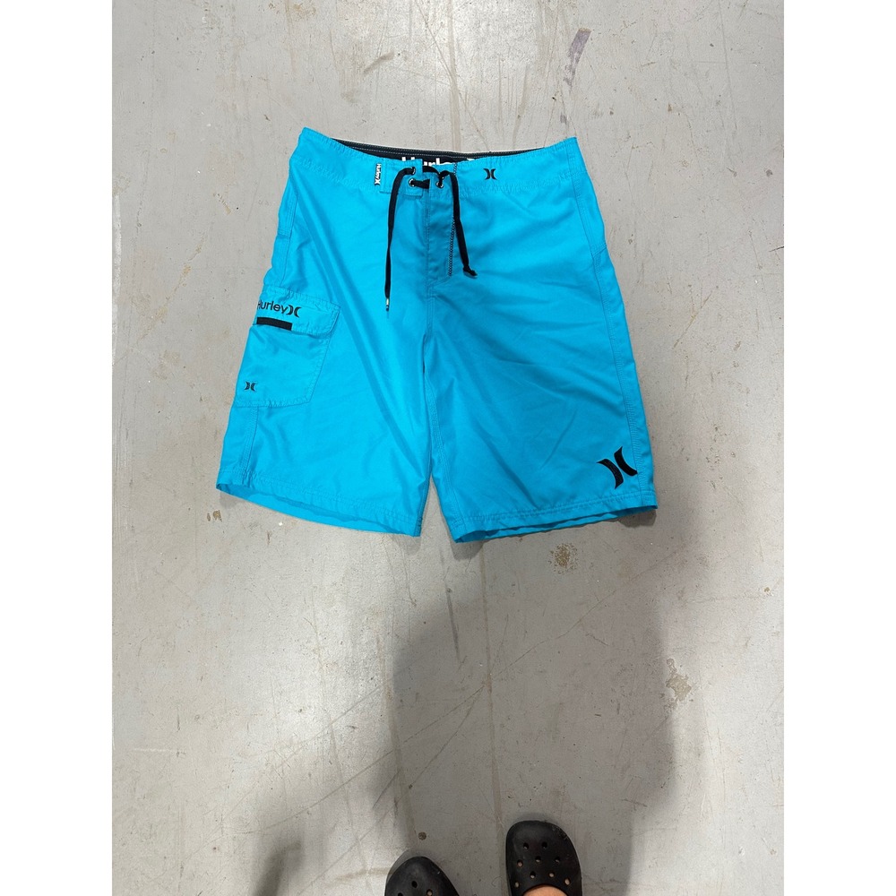 Hurley Mens Cyan Blue Recycled Polyester Board Shorts Size 31 A8277-00